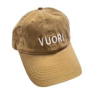 VUORI Baseball Cap Womens One Size Adjustable Strap Back Beige